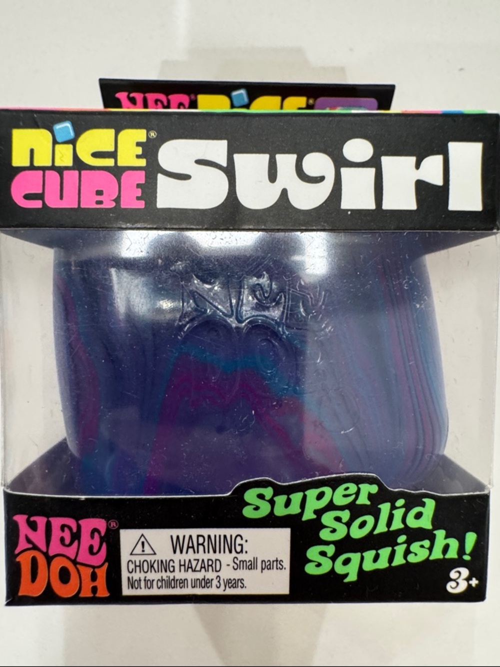 Needoh Nice Cube Swirl Super Solid Squish - NEW authentic
